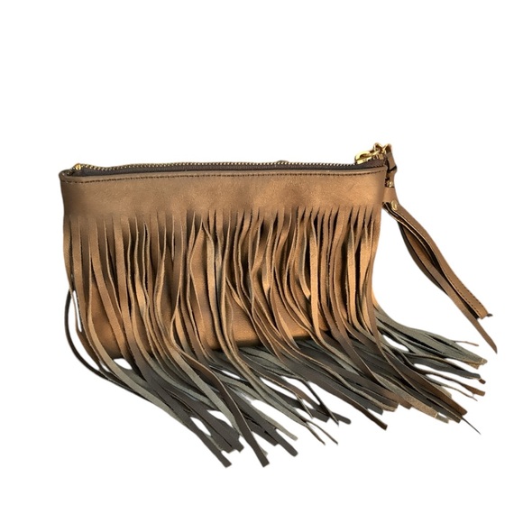 BANANA REPUBLIC Willow Fringe Leather Wristlet - Picture 5 of 7